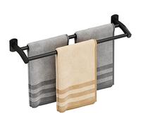 Dancrul Black Double Towel Bar, Hand Towel Racks for Bathroom Wall Mounted Towel Hanger, Matte Black Bath Towel Rod 50CM