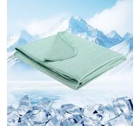 Danctec Cooling Blanket for Night Sweats, Cool Throw for Hot Sleepers, Q-Max>0.45 Cool Fiber for Double Bed Couch Sofa Travel Adult Kids, Lightweight, Thin, Queen or King Size, 200x220cm, Green