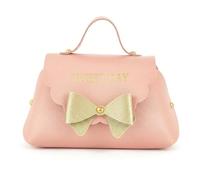 Dandat 1 Pcs PU Leather Bowknot Gift Boxes 5x3 Inch Reusable Candy Gift Favor Boxes with Bow Mini Bowknot Handbag Purse Bags with Handles for Wedding Baby Shower Birthday Party Favor Bag (Pink)