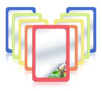 Dandat 10 Pcs Small Mirrors for Kids Toddler Mirror Child Safe Shatter Proof 6 x 4 Inch Unbreakable Classroom Mirror for Craft Bulk Round Corners Square in Preschool Daycare Nursery Room