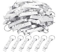 Dandat 100 Pcs Bottle Opener Keychain Bulk Thank You Wedding Favors for Guests Aluminum Wine Beer Opener Engraved Wedding Guest Gifts for Birthday Party Graduation Souvenirs(Silver)