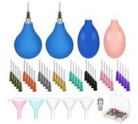 Dandat 102 Pcs Pottery Tools Supplies Ceramic Precision Applicator, Precision Tips Applicator for Ceramic Bottles Glaze 3 Ounce Clay Tools Set, Slip Trailing Pottery Glaze Squeeze Bottle