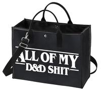 DandD Gift RPG Gamer Gift D Dragon Dice Accessory Pouch Bag All Of My D D Stuff Canvas Tote Bag for Game Lover, My Dd Lt, Multifunctional