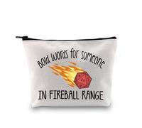 DandD Inspired Gift Role Playing Games Gift D20 Dice Storage Accessories Pouch Bag Gift for RPG DND Game Players (Bold Words Bag EU)