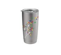 Dandelion Autism Awareness Flower Autism Awareness Tree Stainless Steel Insulated Tumbler