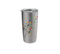Dandelion Autism Awareness Flower Autism Awareness Tree Stainless Steel Insulated Tumbler
