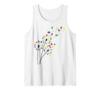 Dandelion Autism Awareness Flower Autism Awareness Tree Tank Top