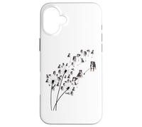 Dandelion Bernese Mountain Flower, Floral Bernese dog Tree Case for iPhone 16 Plus