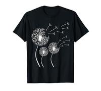 Dandelion Blowing in the Wind - Flower Seed White Wildflower T-Shirt