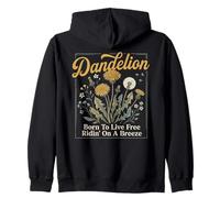 Dandelion Born to Live Free Riding On A breeze Zip Hoodie