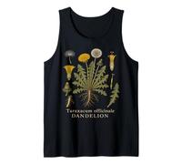 Dandelion Botanical Anatomy Vintage Nature Study Art Tank Top