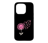 Dandelion Breast Cancer Awareness Pink Ribbon Support Case for iPhone 15 Pro
