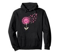 Dandelion Breast Cancer Awareness Pink Ribbon Support Pullover Hoodie