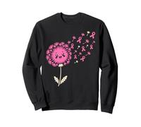 Dandelion Breast Cancer Awareness Pink Ribbon Support Sweatshirt