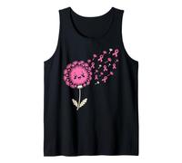 Dandelion Breast Cancer Awareness Pink Ribbon Support Tank Top