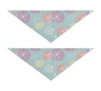 Dandelion Colorful Dog bandanas bulk Adjustable Soft Dog Scarf Cute Pet Holiday Accessories Decor for Dogs Cats S
