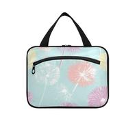 Dandelion Colorful Hanging Large Hanging Toiletry Bag with Hook, Designer Multifunctional Bags for toiletries for mom Work estuche para brochas maquillaje L