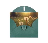 dandelion Dark Green Patterns greeting card 6x4 inches with envelope, covering birthdays, weddings and other occasions