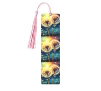 Dandelion DIY Drawing Paint Metal Bookmarks with Tassel,Cool Book Markers for Reading Women, Men,Aluminum Hanging Ornament Fancy Handmade Craft Reading Accessories Gift for Book Lovers M