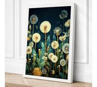 Dandelion Dreams Botanical Canvas Wall Art Print 36x24 Inch