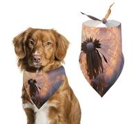 Dandelion Flower Dog Bandana Triangle Dog Scarf Washable Polyester Dog Bibs Cute Pet Bandana for Medium Large Dogs Puppy and Cats