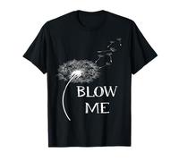 Dandelion Flower Pattern Good Luck Wishes Blow Me T-Shirt