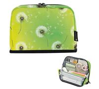 Dandelion Flowers Dandelion Yellow Large Pencil Pouches Zipper Case Storage Pencil Bag Cute Pen Pouch Girls Colorful Stationery Kids Organizer School Supply