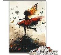 Dandelion Girl Adult Puzzles 1000 Pieces, Learning Educational Toys Family Games with Matching Poster And Trivia Sheet (26x38cm)