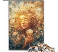 Dandelion Girl Jigsaws Puzzles 1000 Pieces for Adults Gifts, Help The Brain Exercise Addictive Toys to Cultivate Patience Unique Challenge Game (26x38cm)