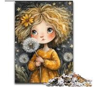 Dandelion Girl Puzzles for Adults 1000 Pieces, Suitable for Ages 14 And Up Wall Decoration Christmas Birthday Gift (50x75cm)