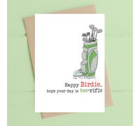 Dandelion Golf - Happy Birdie - tee-rific - Greetings Card One Size