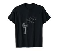 Dandelion Graphic Just Breathe Letter Print Inspirational Value Graphic T-Shirt, Men, Black, M