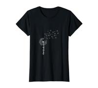 Dandelion Graphic Just Breathe Letter Print Inspirational Value Graphic T-Shirt, Women, Black, S