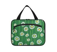 Dandelion Grass Green Hanging Travel Bag with Hanging with Hook, Designer Essentials Skin Care Bag for Adults Hotel bolso de maquillaje para Mujer L
