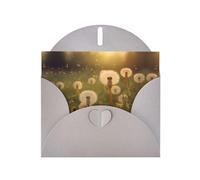 dandelion Gray Patterns greeting card 6x4 inches with envelope, covering birthdays, weddings and other occasions