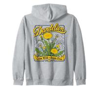 Dandelion Grow Wild Roam Free Country Floral Zip Hoodie