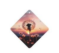 Dandelion in the Sunset Car Air Fresheners Cards 4 Pcs Long Lasting Car Fresheners Gifts for Men Women Auto Aromatherapy Tablets Hanging Scented Card Rearview Mirror Pendant - Lavender Scent