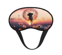 Dandelion in The Sunset Sleep Mask for Side Sleeper Soft Breathable Sleeping Eye Mask Blackout Silk Eye Sleep Shade Cover with Elastic Strap Night Blindfold for Women Men Travel Nap