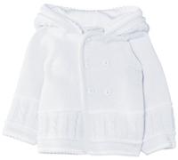 Dandelion Knitted Unisex Baby Jacket for 3 - 6 Months White