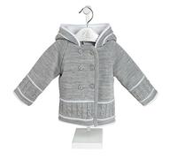 Dandelion Knitted Unisex Baby Jacket for 6-12 Months Grey