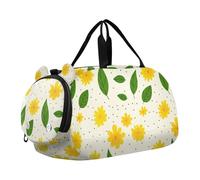 Dandelion Leaf Dot Paleyellow Kids Travel Duffel Bag for Boys Girls Overnight Weekend Tote Bag with Shoes Compartment for Beach Swim Trip