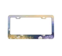 Dandelion License Plate Frames 2pcs, Colorful Sky Rust-Proof Aluminum Universal Car Tag Frame with Screw Caps for Vehicles Trucks Vans SUVs 12 x 6 Inch