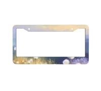 Dandelion License Plate Frames 2pcs, Colorful Sky Rust-Proof Aluminum Universal Car Tag Frame with Screw Caps for Vehicles Trucks Vans SUVs 12 x 6 Inch