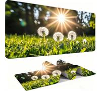 Dandelion Mouse Pad 1000x500mm, Gaming Accessories Mouse Mat - Mousepad with Non-Slip Base and Stitched Edge Compatible with Laser and Optical Mice Table Pad for Gaming Office Work Grass j0zj-5