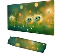 Dandelion Mouse Pad Gaming Mat Green Mouse Mat Large, 1000x500x3mm Extended Mousemat Gaming Mousepad, Non-Slip Desk Pad, Washable Mousemat, Desk Protector, for Office, Keyboard, Laptop, PC, f-335