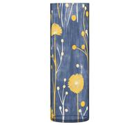 Dandelion Mustard Yellow Denim Blue Plastic Cylinder Vase 11.8 x 3.9 Inch Small Vase Modern Vase for Wedding Table Kitchen Table Library Party Decor vases para pasteles redondos de Carton