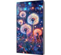 Dandelion Paint by Numbers for Adults 40x80cm,Flower Painting by Numbers Kits Children Beginner,DIY Canvas Adult Crafts Oil Painting with Paint Brushes Acrylic Pigment Drawing Paintwork Framed LE-1063