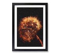 Dandelion Puff in Abstract Framed Print | A2 Black Framed Wall Art | Ready to Hang | Abstract Fantasy Picture | Living Room Bedroom Lounge Office