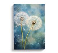 Dandelion Romanticism Art Canvas Print | Gallery Wrapped 30mm Frame Wall Art | 30x20 inches | Ready to Hang | Contemporary Picture | Living Room Bedroom Lounge Office