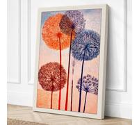 Dandelion Seed Heads at Dusk Canvas Wall Art Print 18x12 Inch (46 x 30 cm)